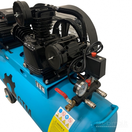 Oro kompresorius Gtm 3 cil. 100l 3kw 600l/min 220v