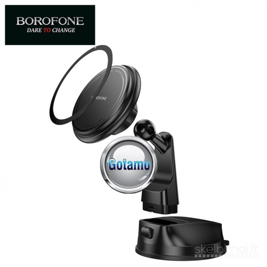193 Prie stiklo tvirtinamas magnetinis auto laikiklis telefonui Borofone MagSafe
