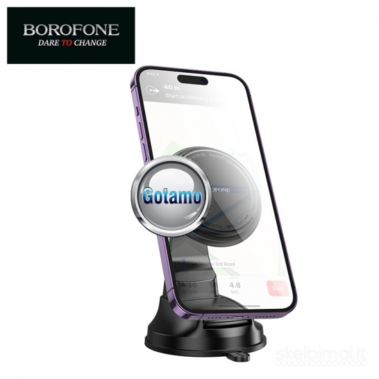 193 Prie stiklo tvirtinamas magnetinis auto laikiklis telefonui Borofone MagSafe