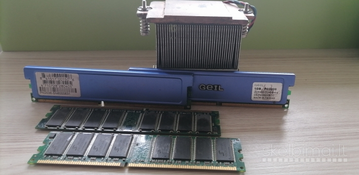 Ddr1 1gb.RAM/512 Su Aušinimo sistema (už šokoladą)