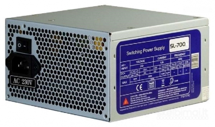ATX Maitinimo bl. mažu apkrovimu 700 iki250w ir korpusai ATX ir mATX kitos dalis