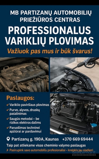 Variklio plovimas - Greitai ir saugiai ir profesionaliai!
