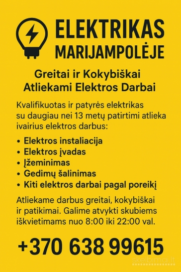 Elektrikas Marijampolė
