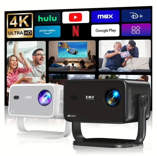 NAUJAS! 4K TELEVIZORIUS-PROJEKTORIUS+VIRŠ 2000 GOOGLE TV KANALŲ NEMOKAMAI!