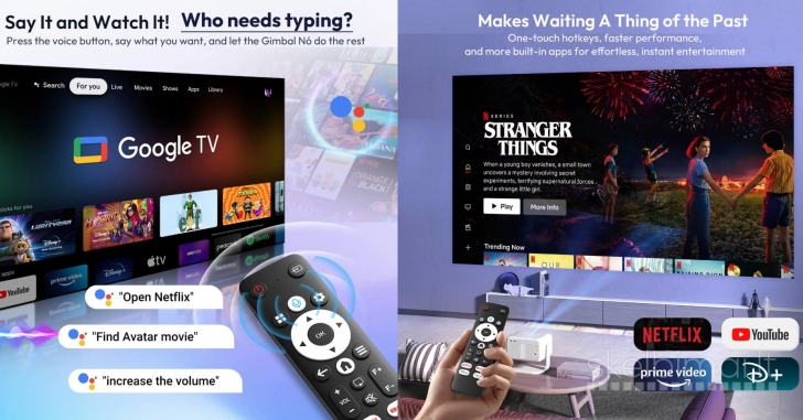 NAUJAS! 4K TELEVIZORIUS-PROJEKTORIUS+VIRŠ 2000 GOOGLE TV KANALŲ NEMOKAMAI!