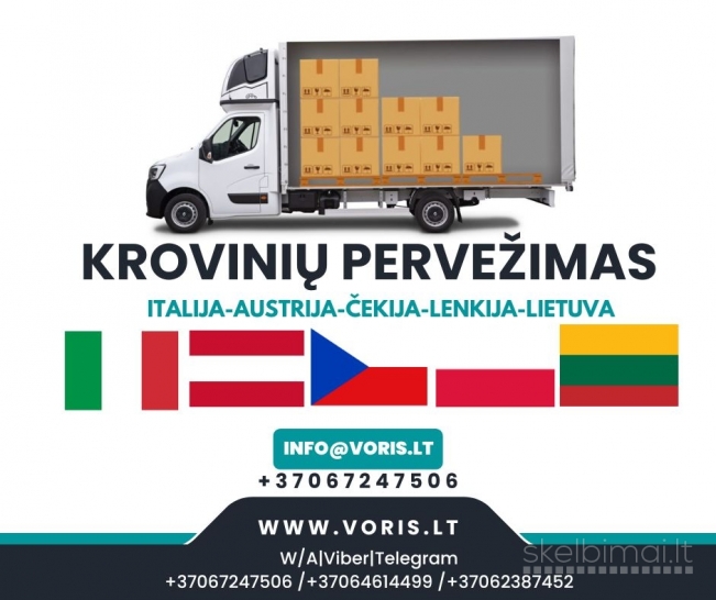 LIETUVA – ITALIJA – LIETUVA  Greitai. Patikimai. Profesionaliai.