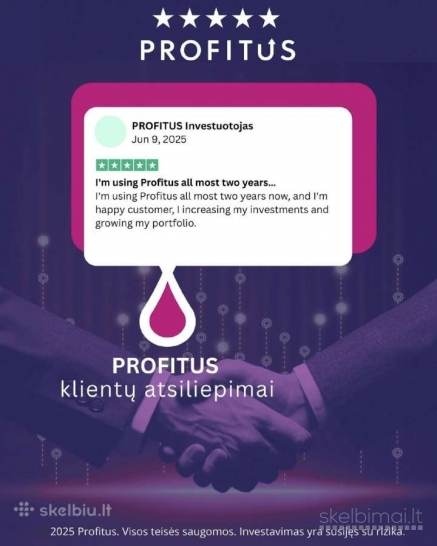 25 Eur dovana Profitus platformoje