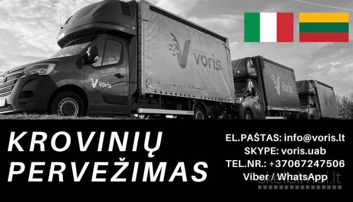 LIETUVA-ITALIJA Profesionalus krovinių pervežimas įmonėms