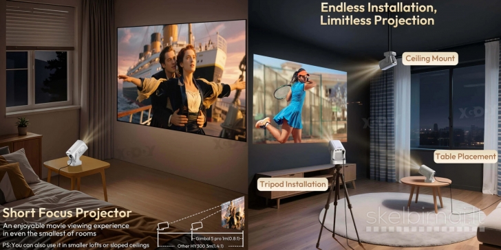 4K TV-PROJEKTORIUS+VIRŠ 2000 GOOGLE TV KANALŲ NEMOKAMAI!