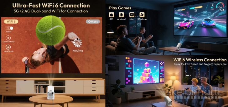 4K TV-PROJEKTORIUS+VIRŠ 2000 GOOGLE TV KANALŲ NEMOKAMAI!