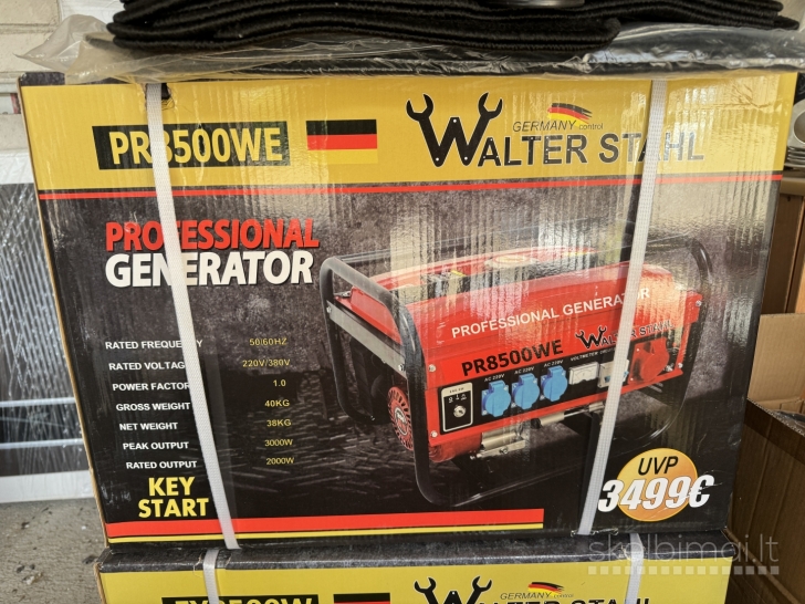 Generatorius Walter Stahl PR 8500WE (3kW, benzininis)
