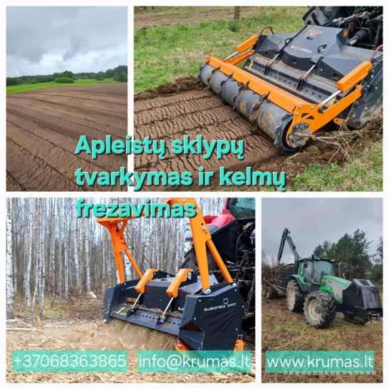 Apleistų sklypų tvarkymas ir kelmų frezavimas 