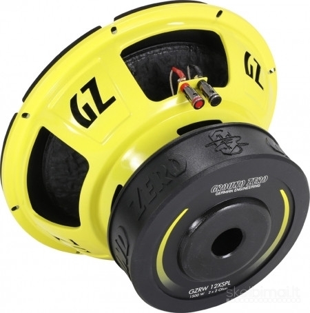 Ground Zero GZRW 12XSPL 30cm 1500W 2x2 Ohm žemų dažnių garsiakalbis automobiliui