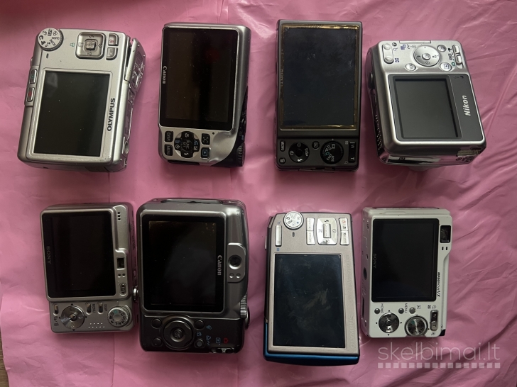 Vintazines kameros Sony, Nikon, Olympus, Canon