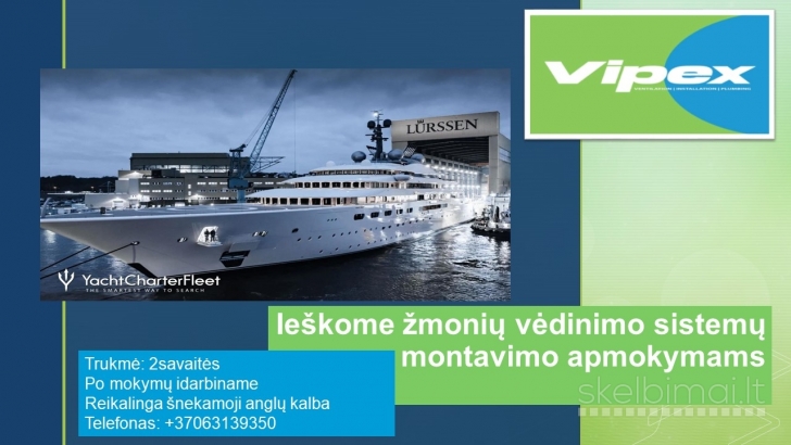 vėdinimo sistemų montuotojai