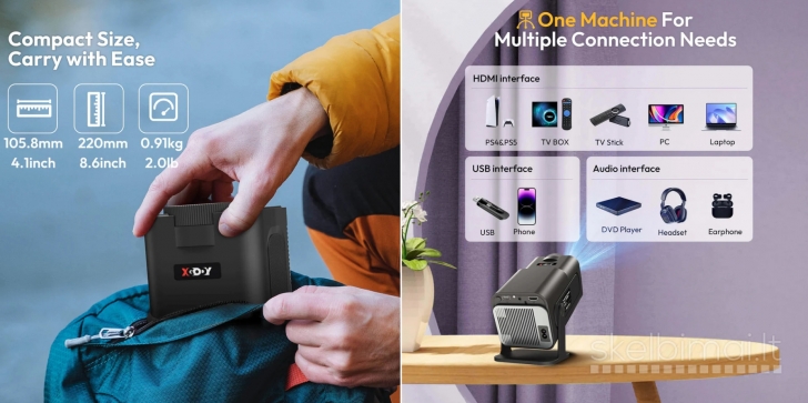 4K TV-PROJEKTORIUS+VIRŠ 2000 GOOGLE TV KANALŲ NEMOKAMAI!
