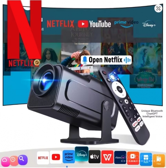 4K TV-PROJEKTORIUS+VIRŠ 2000 GOOGLE TV KANALŲ NEMOKAMAI!