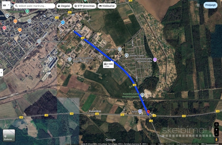 Parduodamas labai geroje vietoje 2,0803 ha žemės sklypas