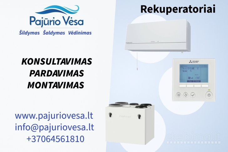Montuojame ir parduodame rekuperacines sistemas