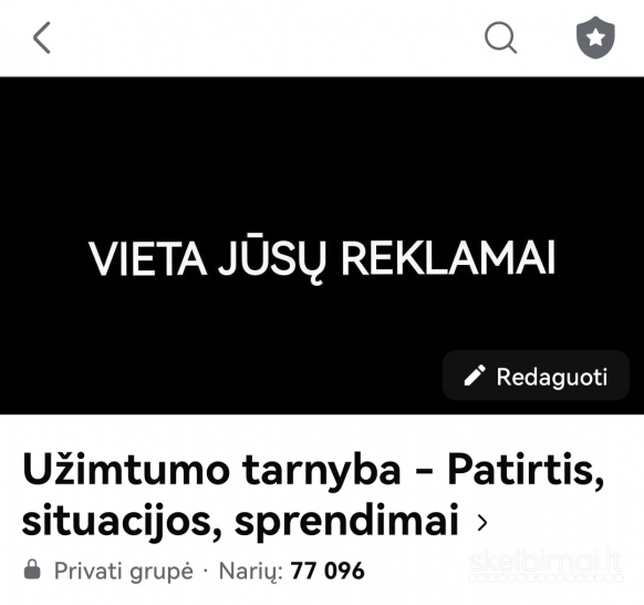 Aktyvi facebook grupė