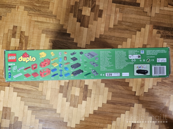 Naujas LEGO Duplo interaktyvus traukinys su bėgiais (10874), 2-5 m.