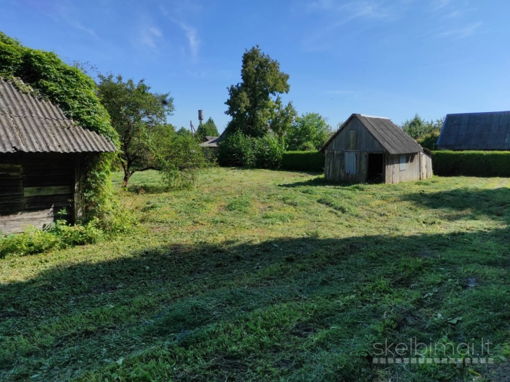 Jiezno miestas didelė namų valda senas rąstų namas