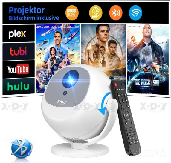 4K TV-PROJEKTORIUS+VIRŠ 2000 GOOGLE TV KANALŲ NEMOKAMAI!