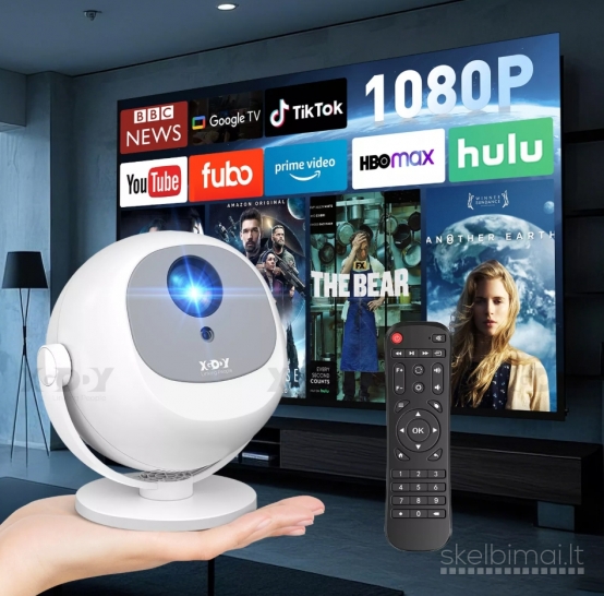 4K TV-PROJEKTORIUS+VIRŠ 2000 GOOGLE TV KANALŲ NEMOKAMAI!