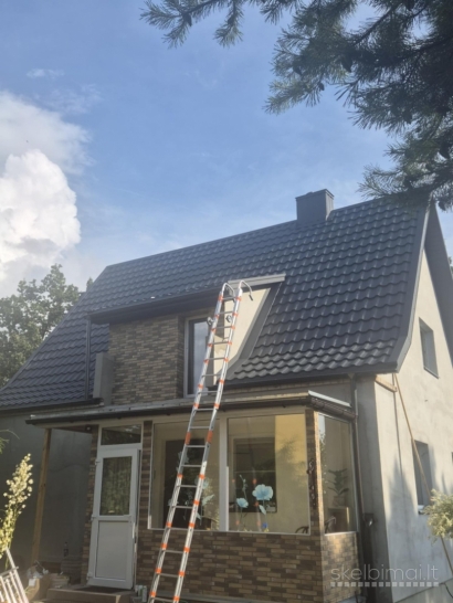 Šlaitinių stogų dengimas, renovacija.
