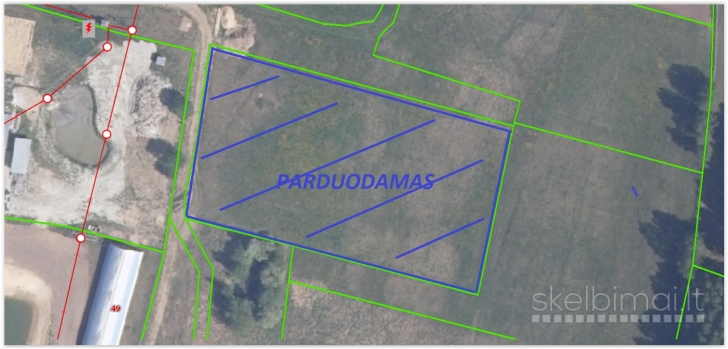 Parduodamas 71.62 arų namų valdos sklypas 