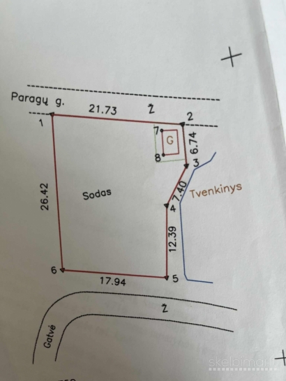 Telšių m., Paragų g., sodo sklypas