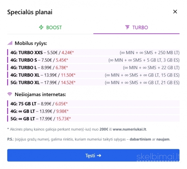 IŠSKIRTINIAI TEL. NUMERIAI – AKCIJA IKI 2025-08-11!