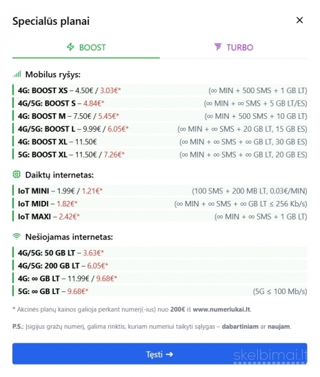 IŠSKIRTINIAI TEL. NUMERIAI – AKCIJA IKI 2025-08-11!