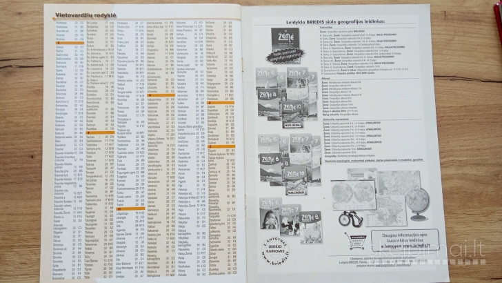 Geografijos atlasas Žemė 6kl.