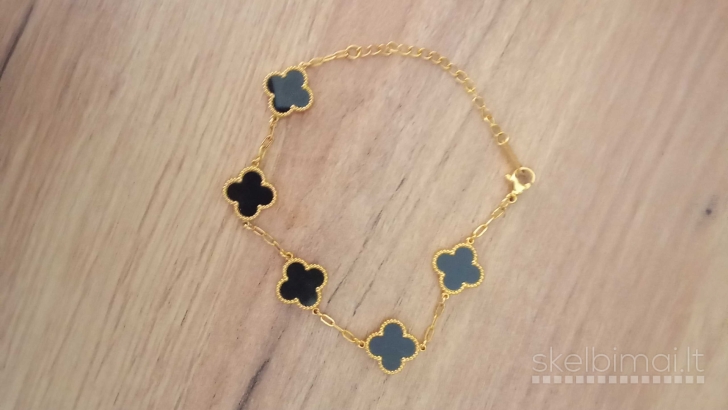 auksinė ir juoda Van Cleef apyrankė