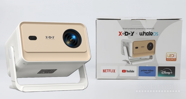 XGODY N6 PRO 4K TV-PROJEKTORIUS+VIRŠ 2000 GOOGLE TV KANALŲ NEMOKAMAI!
