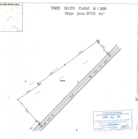 Žemės ūkio paskirties 0.97 ha  Plungės r. Varkalių k. 