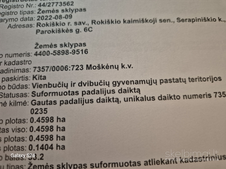 Sklypas Parokiškės kaime Rokiškio r.