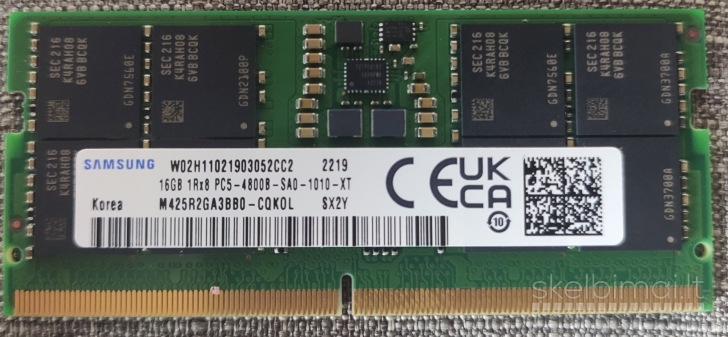 Parduodama nauja nešiojamo kompiuterio 16GB darbinė atmintis