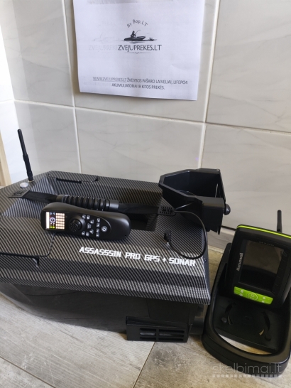 Naujas Assaissin GPS Pašaro jauko gabenimo laivelis Echolotas