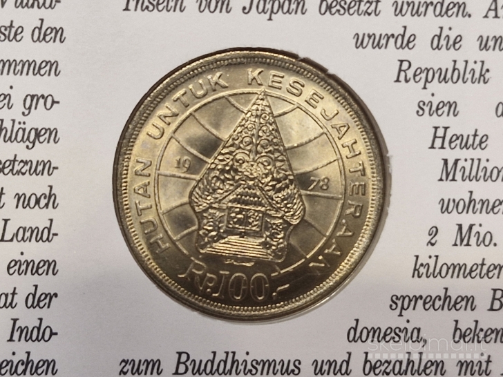 Indonezija 100 rupijų, 1978 KM# 42 Miškininkystė