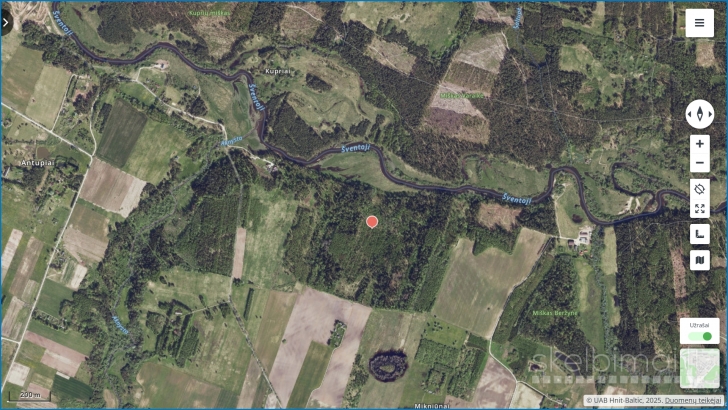 Žemės ūkio paskirties 6.57 ha su mišku Anykščių r.