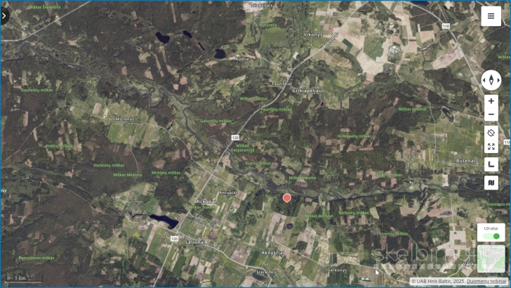 Žemės ūkio paskirties 6.57 ha su mišku Anykščių r.