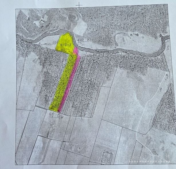 Žemės ūkio paskirties 6.57 ha su mišku Anykščių r.