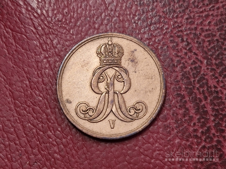 Hanoveris 2 pfenigai, 1858 KM# 234