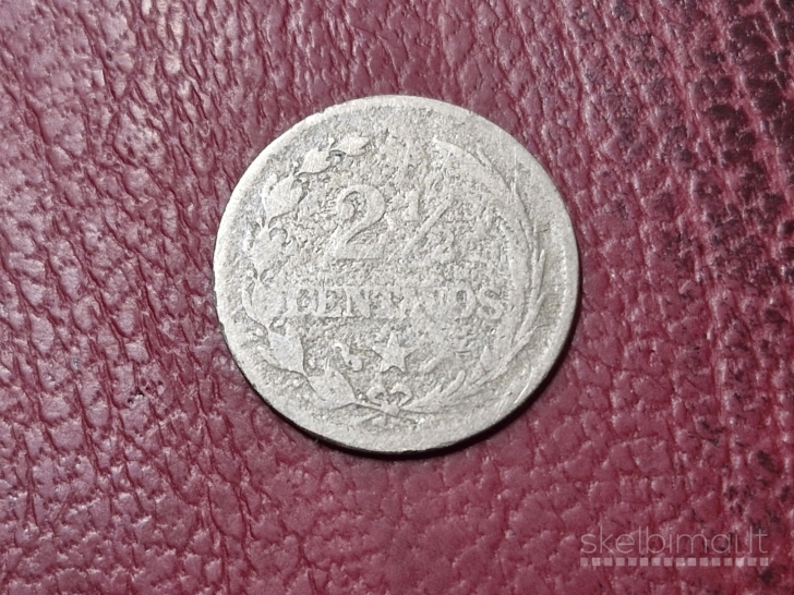 Dominikos Respublika 2½ sentavo, 1888A KM# 7