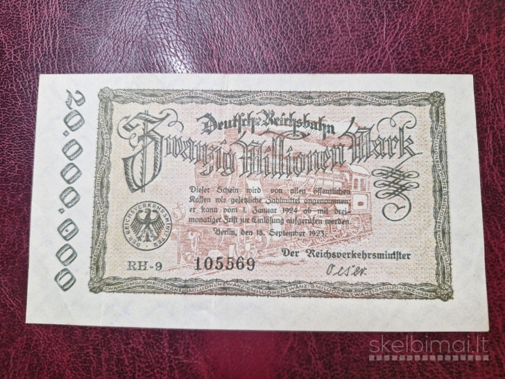 20 Millionen Mark 1923.09.18 Reichsbahn Notgeld