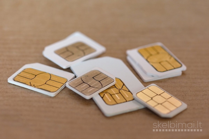 SIM kortelės - aktyvuotos. Be registracijos.