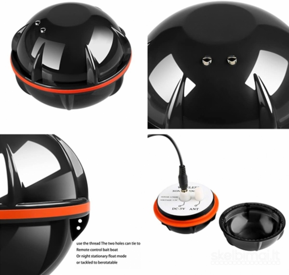 Naujas Flytec Xj-01 echolotas žuvų ieškiklis sonaras