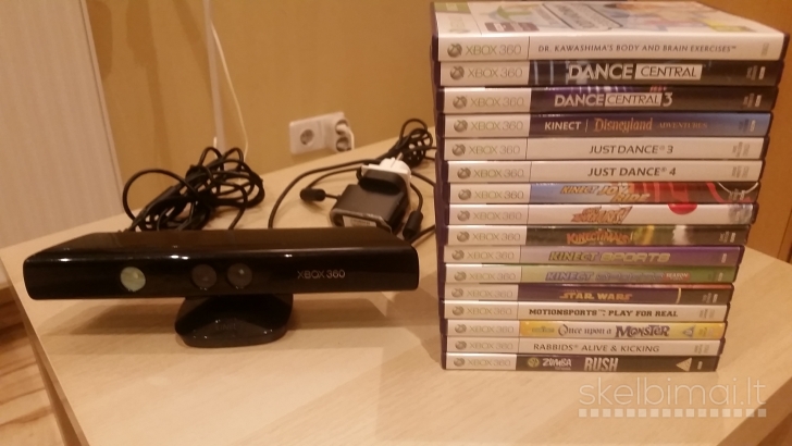 Xbox 360 atrišti RGH2 būdu, originalūs žaidimai, pulteliai, kinektai